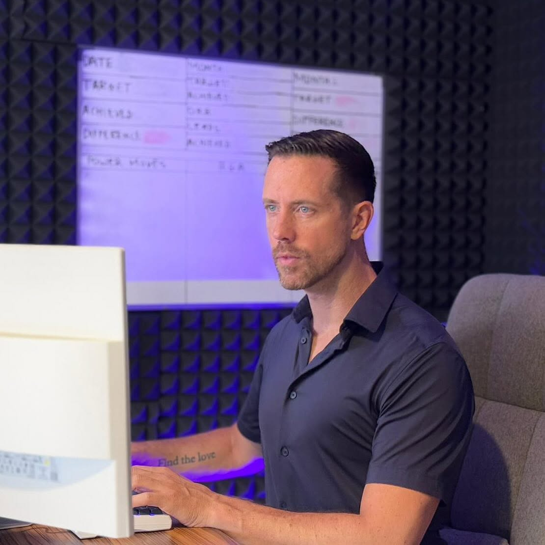 Pete Scott at his desk